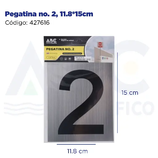 [427616] Pegatina no. 2, 11.8*15cm