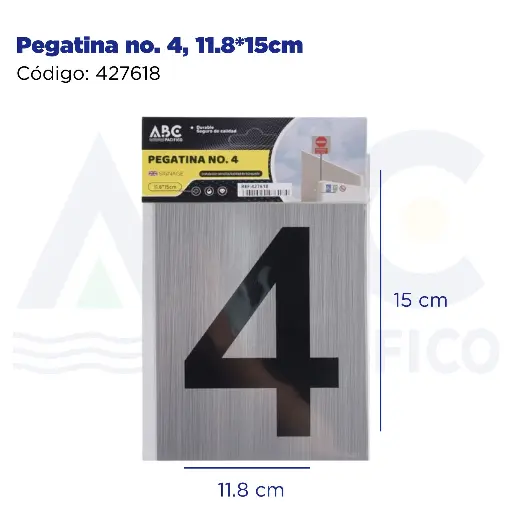 [427618] Pegatina no. 4, 11.8*15cm