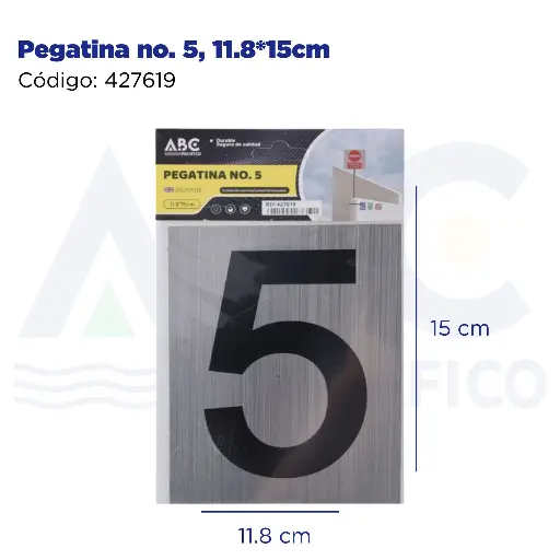 [427619] Pegatina no. 5, 11.8*15cm