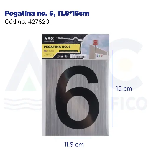 [427620] Pegatina no. 6, 11.8*15cm
