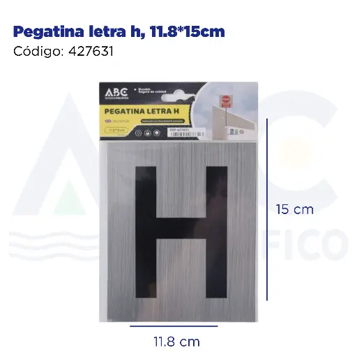 [427631] Pegatina letra h, 11.8*15cm