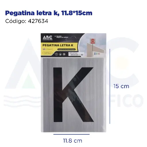 [427634] Pegatina letra k, 11.8*15cm