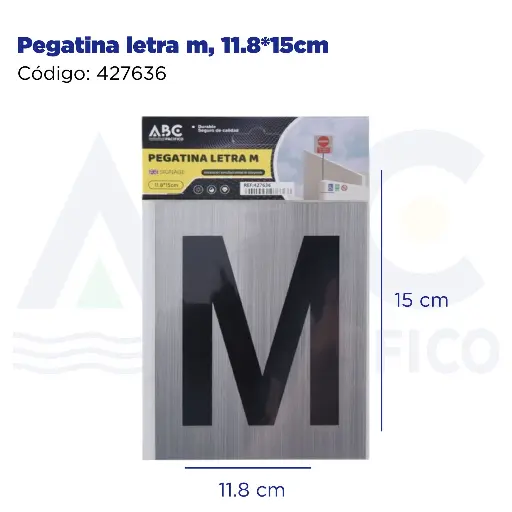 [427636] Pegatina letra m, 11.8*15cm