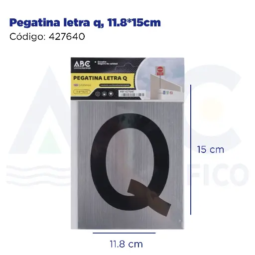 [427640] Pegatina letra q, 11.8*15cm