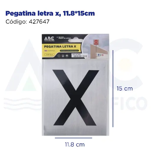 [427647] Pegatina letra x, 11.8*15cm