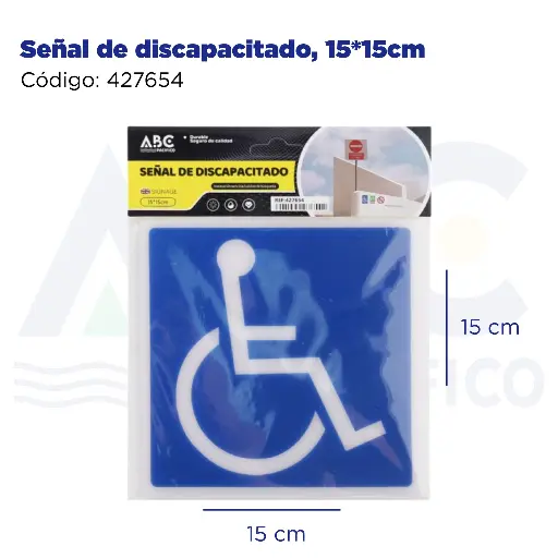 [427654] Señal de discapacitado, 15*15cm