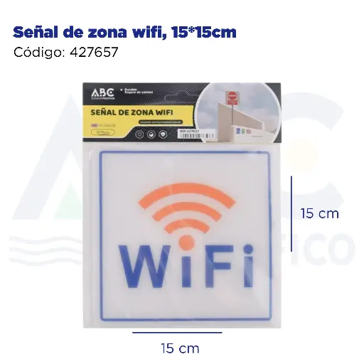 [427657] Señal de zona wifi, 15*15cm