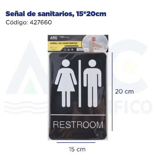 [427660] Señal de sanitarios, 15*20cm
