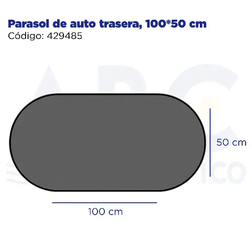 [429485] Parasol de auto trasera, 100*50cm