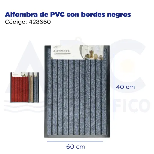 [428660] Alfombra de PVC con bordes negros