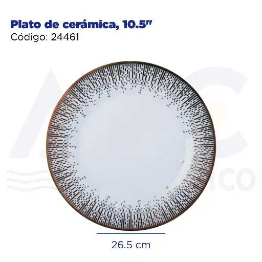 [24461] Plato de cerámica, 10.5"