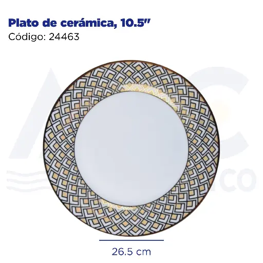 [24463] Plato de cerámica, 10.5"