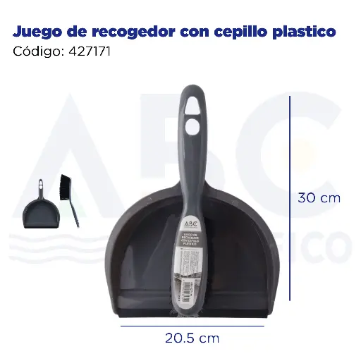 [427171] Juego de recogedor con cepillo plastico, 