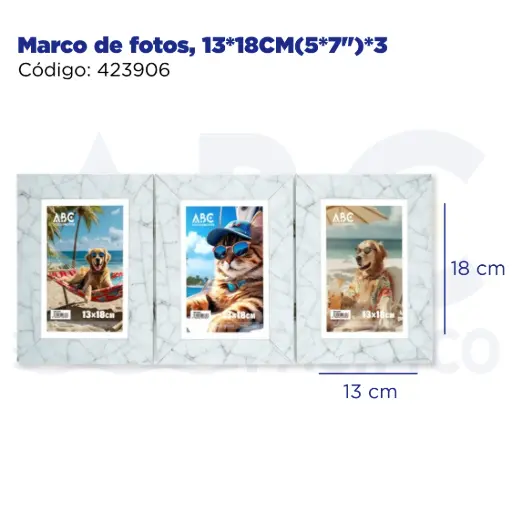 [423906] Marco de fotos, 13*18CM(5*7")*3