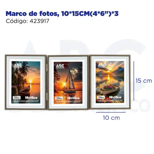 [423917] Marco de fotos, 10*15CM(4*6")*3