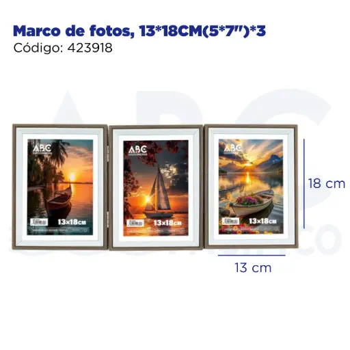 [423918] Marco de fotos, 13*18CM(5*7")*3