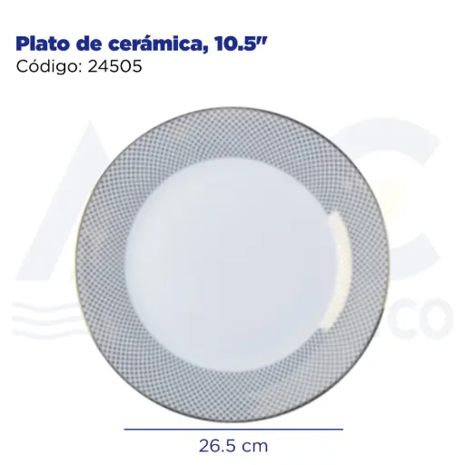 [24505] Plato de cerámica, 10.5"