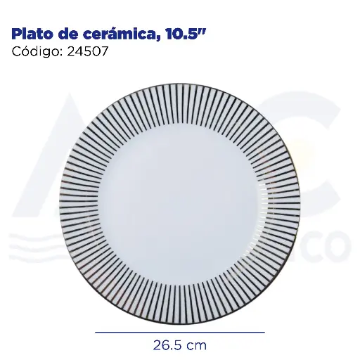[24507] Plato de cerámica, 10.5"