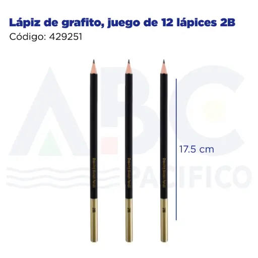 [429251] Lápiz  de grafito, juego de 12 lápices 2B