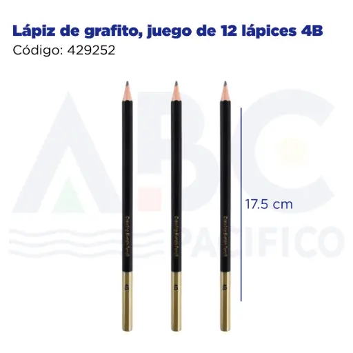 [429252] Lápiz  de grafito, juego de 12 lápices 4B