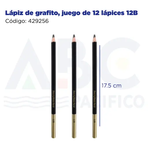 [429256] Lápiz  de grafito, juego de 12 lápices 12B