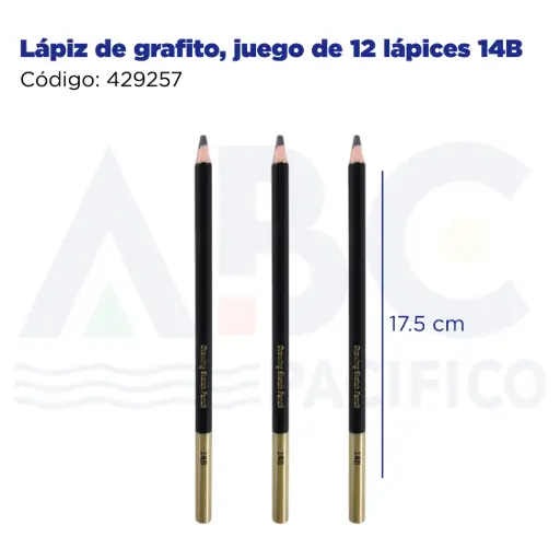 [429257] Lápiz  de grafito, juego de 12 lápices 14B