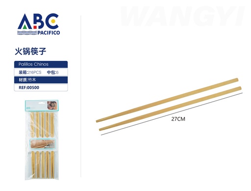 [00500] Palillos chinos de madera de bambù