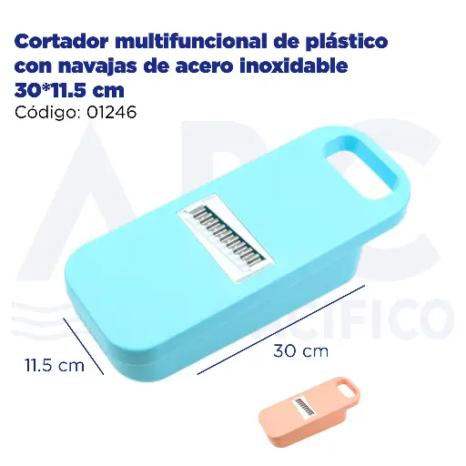 [01246] Cortador multifuncional de plástico con navajas de acero inoxidable 30*11.5 cm