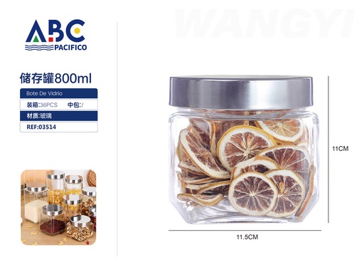 [03514] Frasco de 800ml con tapa para almacenaje