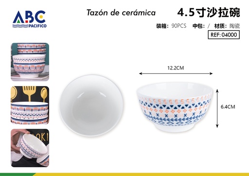 [04000] Tazón de cerámica 4.5"
