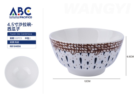 [04056] Cuenco de cerámica con gotas de agua 4.5"