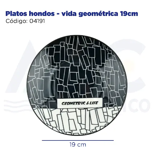 [04191] Platos hondos - vida geométrica 19cm