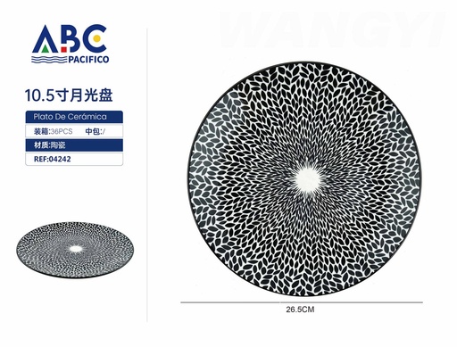 [04242] Plato plano diseño en figuras 26.5cm