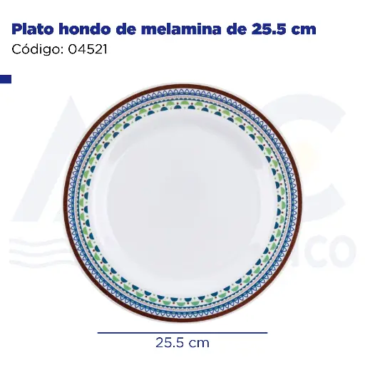 [04521] Plato hondo de melamina de 255 cm