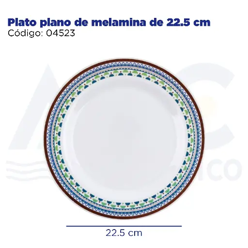 [04523] Plato plano de melamina de 225 cm