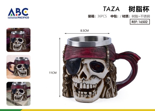 [16502] Taza de acero inoxidable con cubierta de resina 400ml