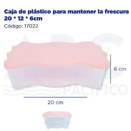 [17022] Caja de plástico para mantener la frescura 20 * 12 * 6cm