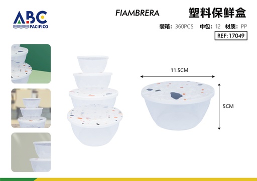 [17049] Fiambrera de plástico para conservar los alimentos 11.5cm