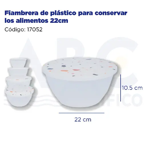 [17052] Fiambrera de plástico para conservar los alimentos 22cm