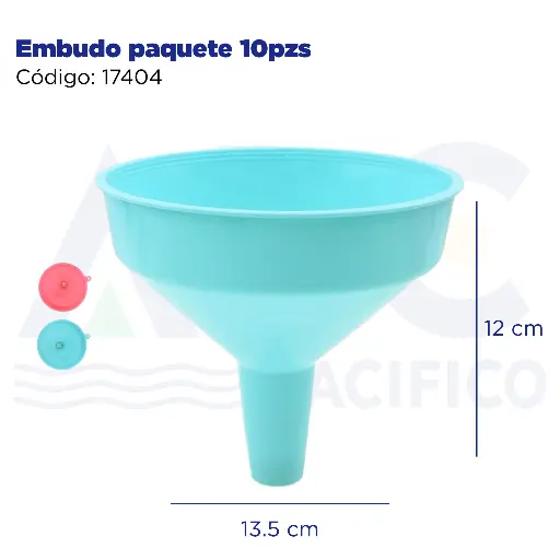 [17404] Embudo paquete 10pzs