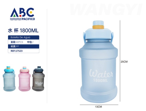 [17523] Botella de plástico para agua con asa 1800ml