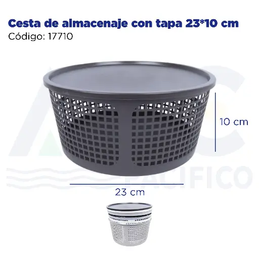 [17710] Cesta de almacenaje con tapa 23*10 cm